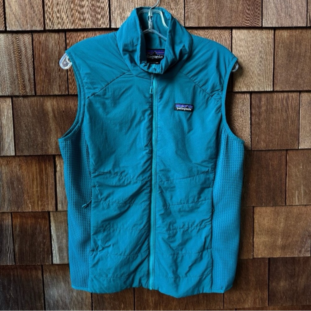 EUC Patagonia Teal Blue Nano-Air Light Hybrid Zip Insulated Vest - Women's Large